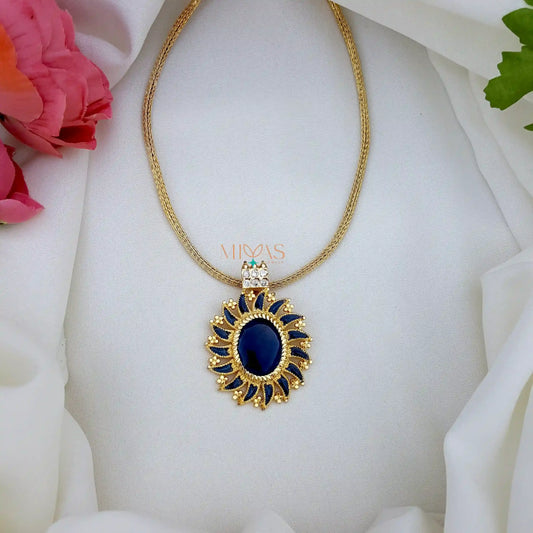 Adorable Blue Enamel Necklace