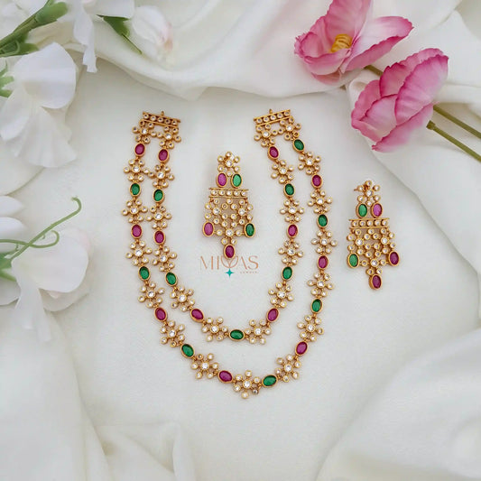 Floral Design Two Layered Necklace