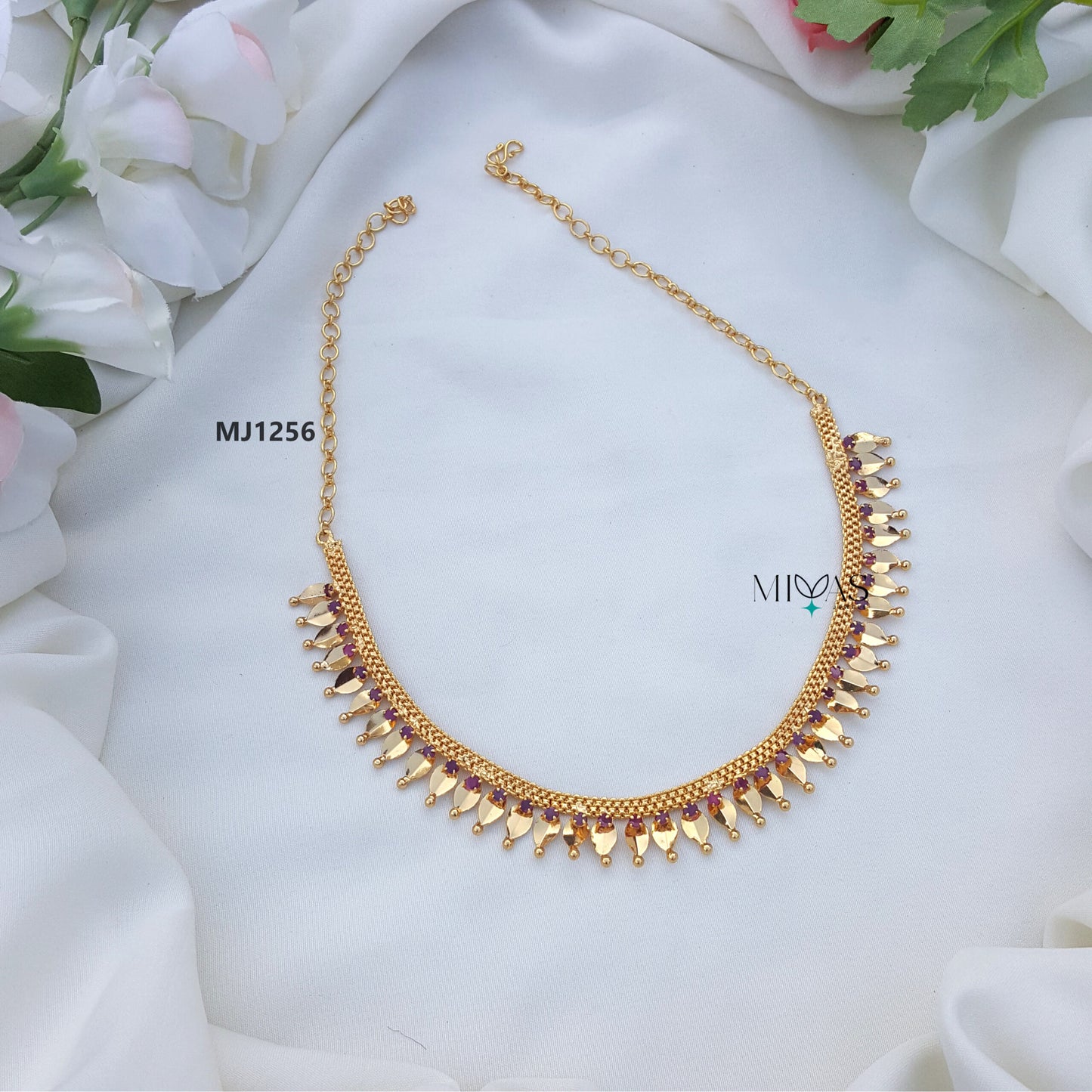 Sara - Kerala Style Gold Tone Sarapoli Necklace