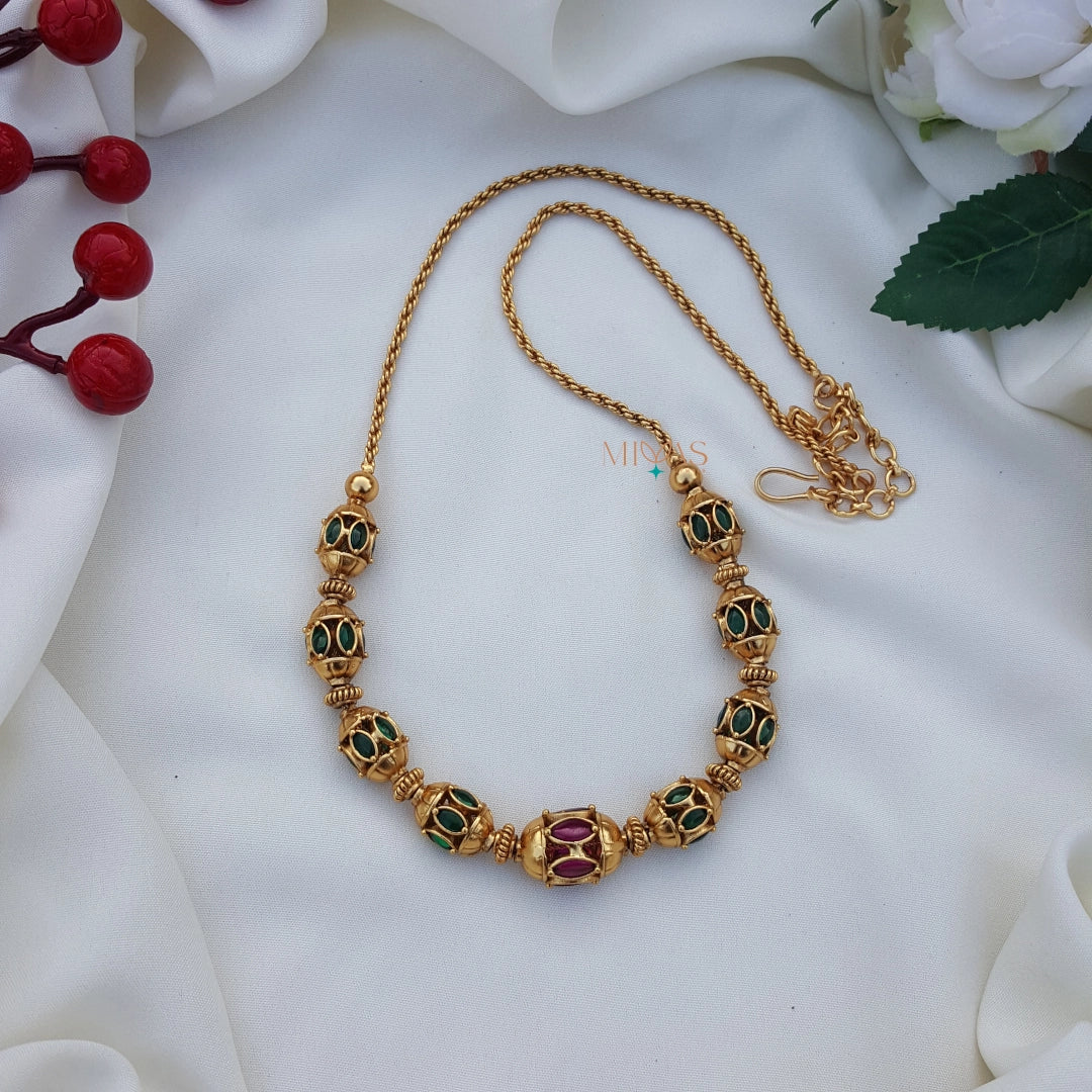 Stunning Kemp stone Beaded Necklace