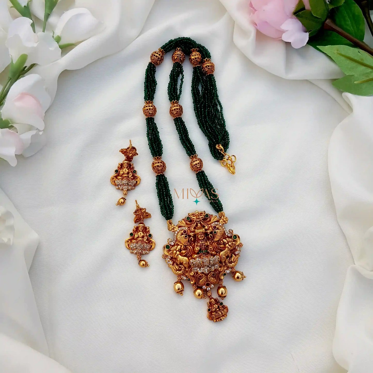 Gorgeously Crafted Lakshmi Motif Haram