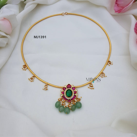 Eye Pleasing Design Kundan Jadau Hasli Necklace