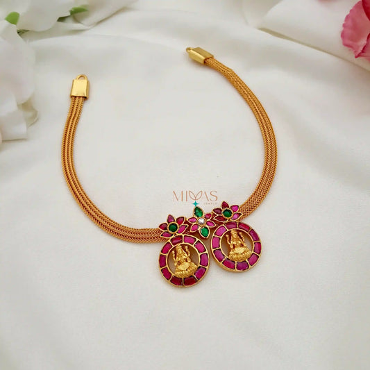 Ethnic Beauty Lakshmi Motifs Necklace