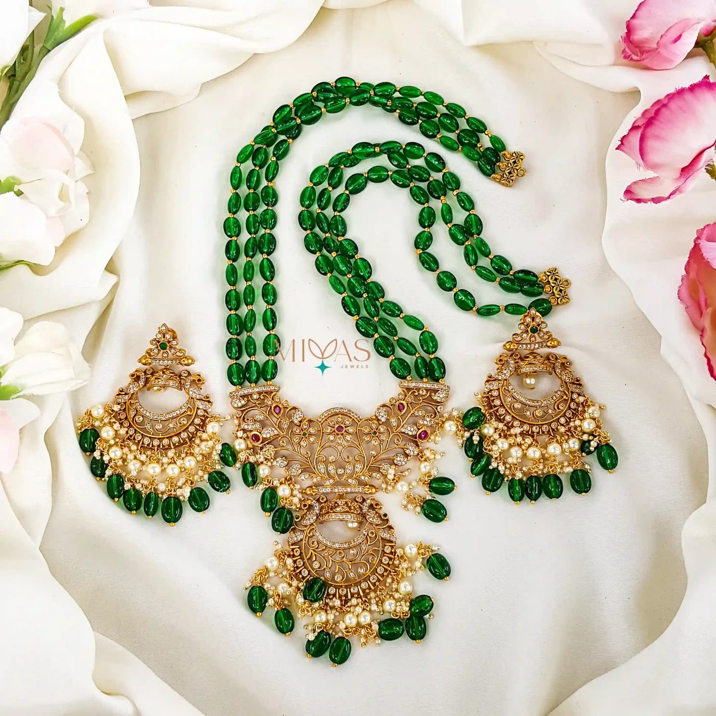 Ethnic Beauty Green Beaded Haram