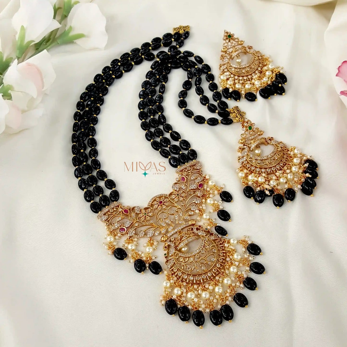 Mesmerizing Black Beaded Haram