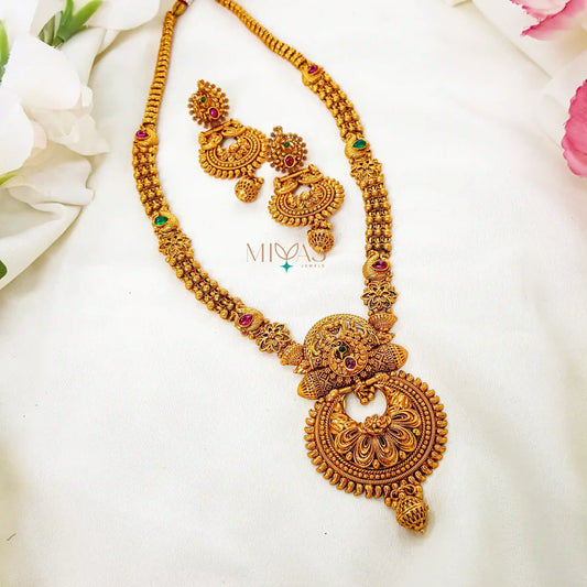 Amazing Peacock Motifs Pendant Haram