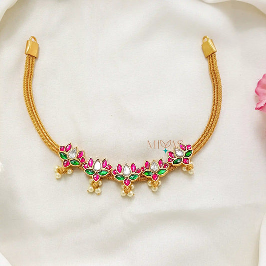 Ethnic beauty Kundan Jadau Lotus Choker