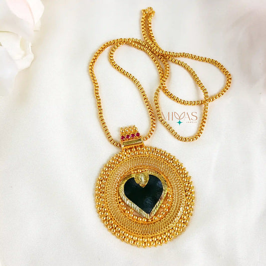 Royal Look Palakka Pendant Chain