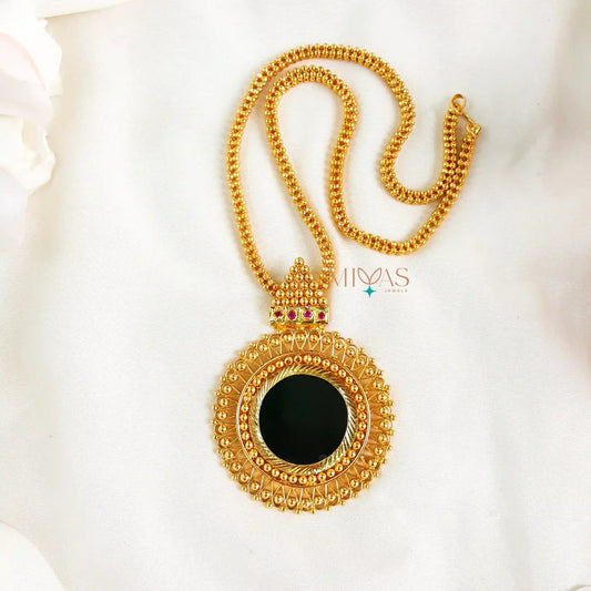 Traditional Palakka Kerala Style Gold Look Pendant Chain