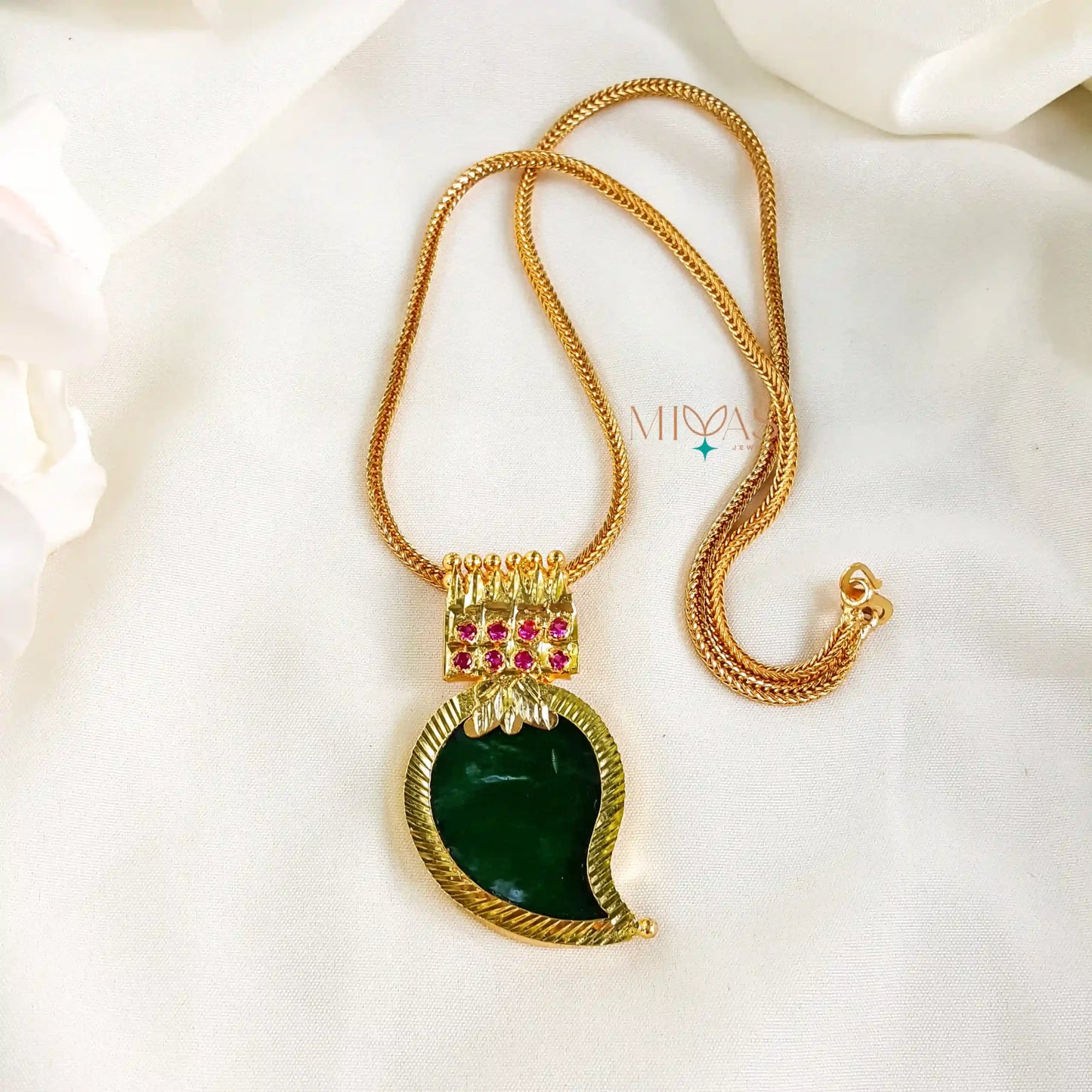 Ethnic Beauty Mango Pendant Chain - Right Side