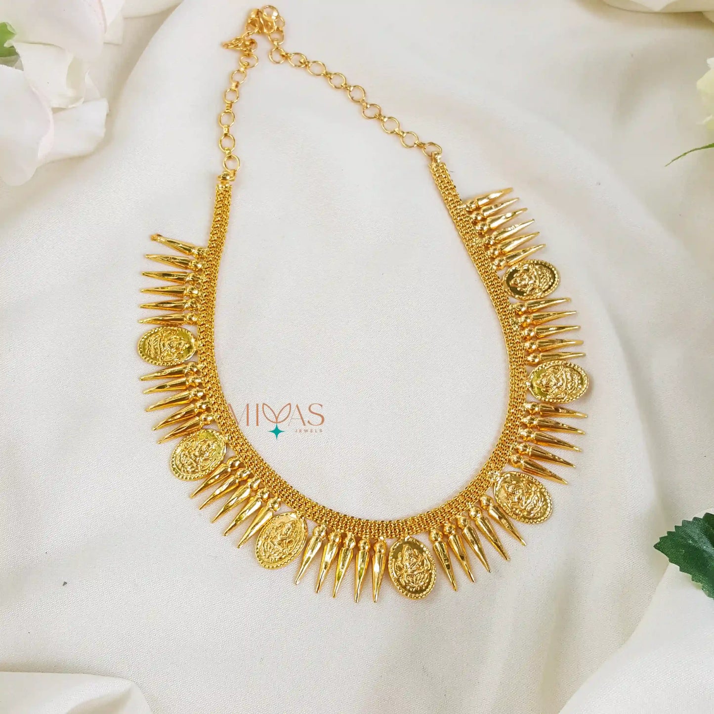 Cute Kerala Design Lakshmi Spike Necklace