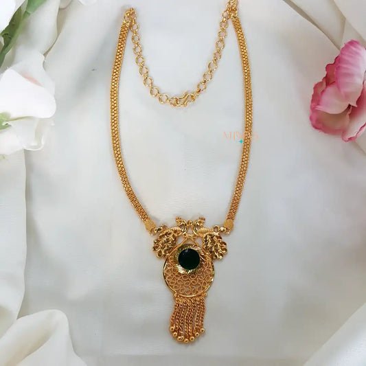 Beautiful Dual Peacock Design Necklace