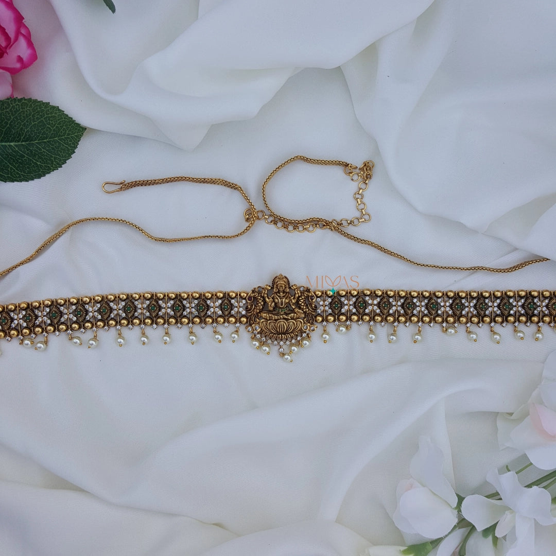 Antique gilded Lakshmi beauty Hipbelt