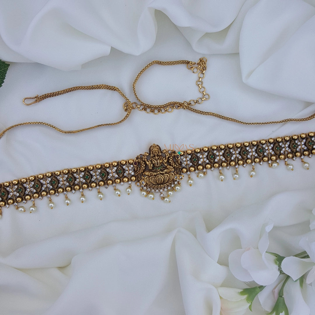 Antique gilded Lakshmi beauty Hipbelt