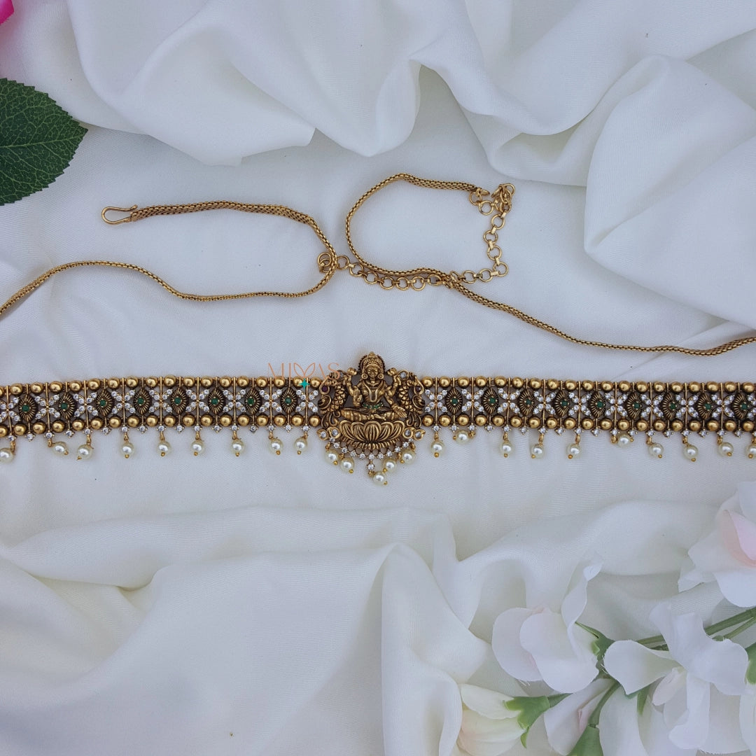 Antique gilded Lakshmi beauty Hipbelt