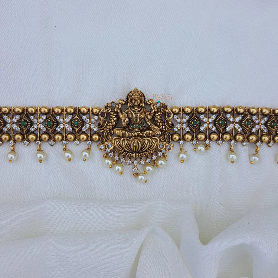 Antique gilded Lakshmi beauty Hipbelt