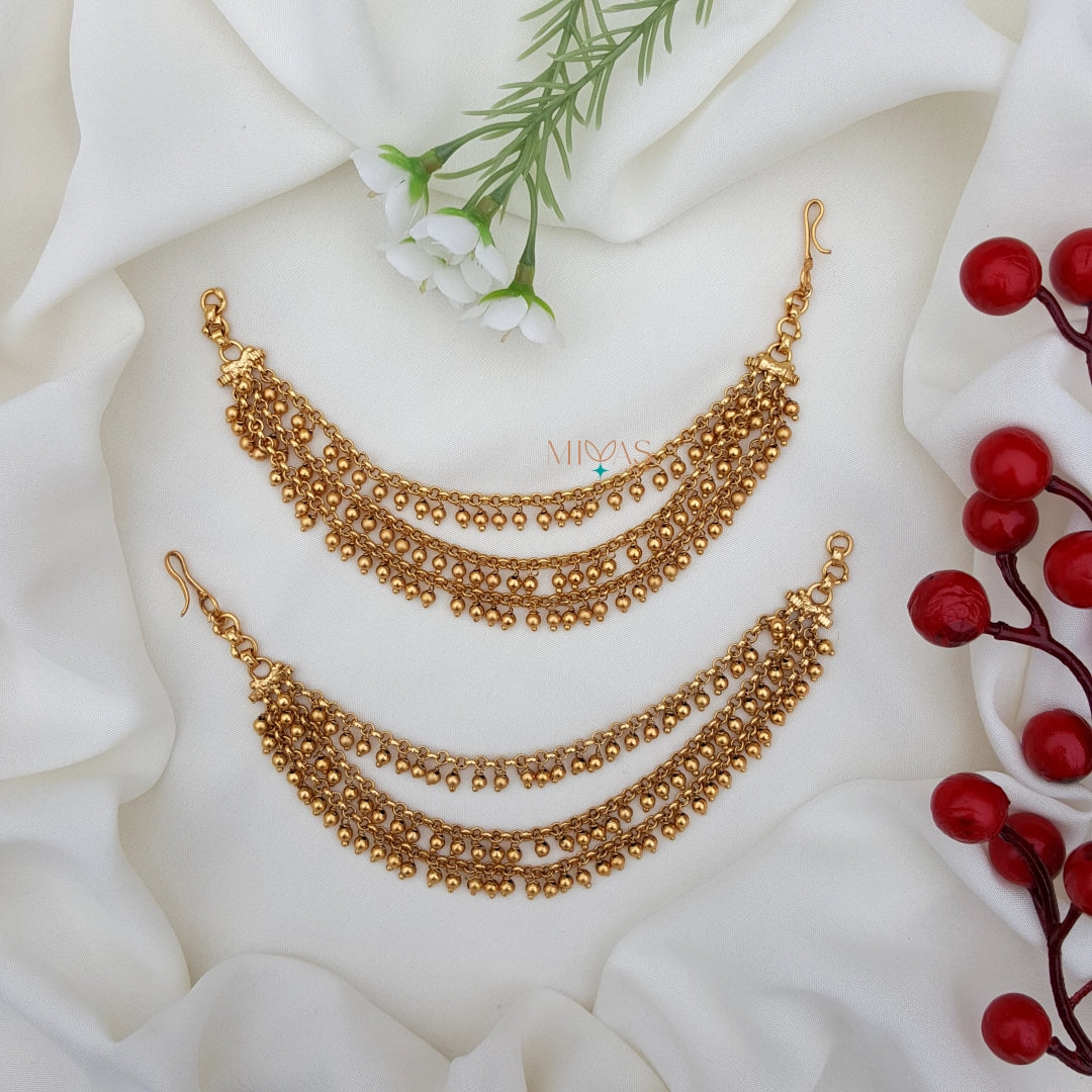 Classy Three Layer Gold Beaded Mattal