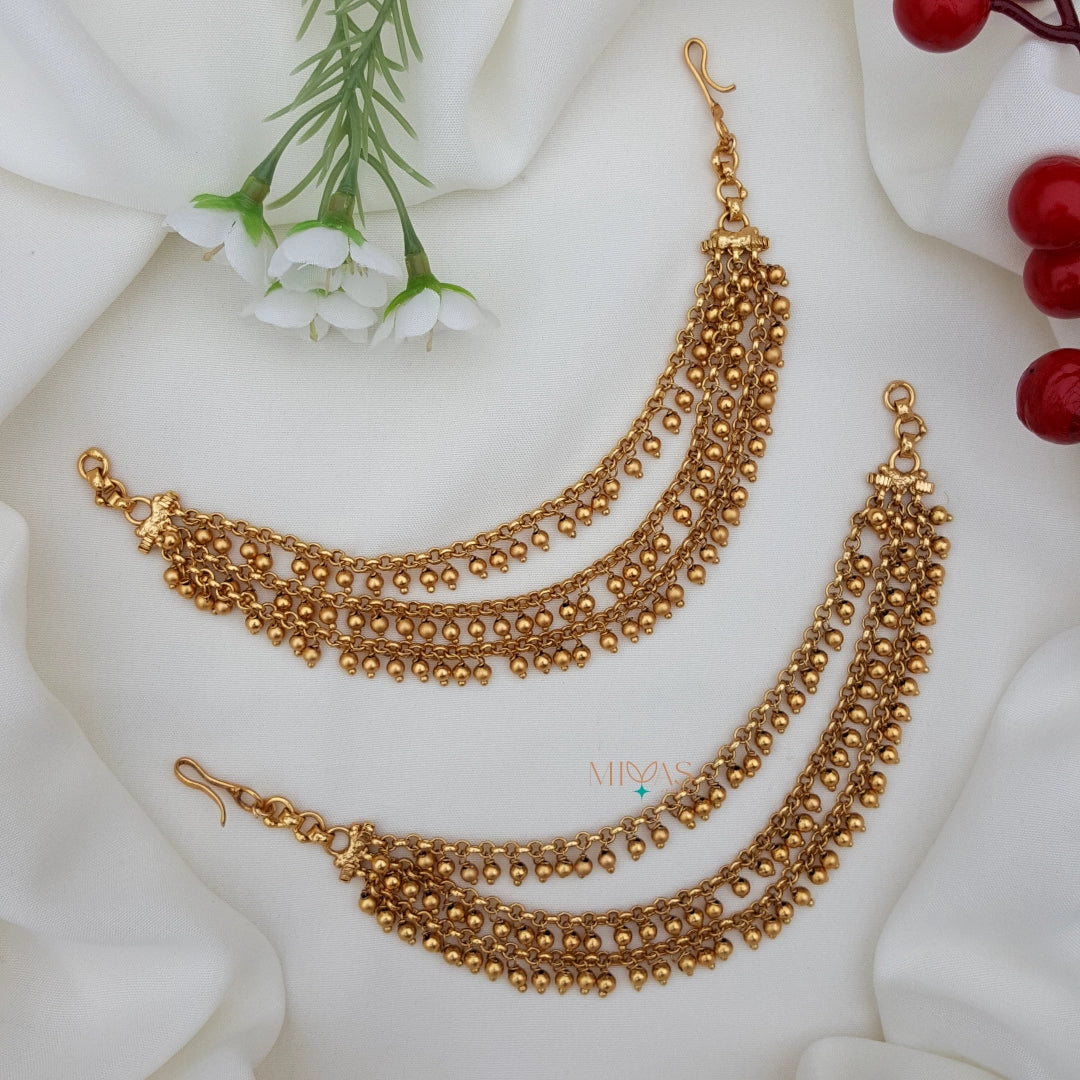 Classy Three Layer Gold Beaded Mattal