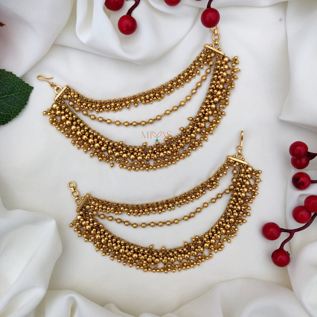 Three Layered Golden Beaded Mattal