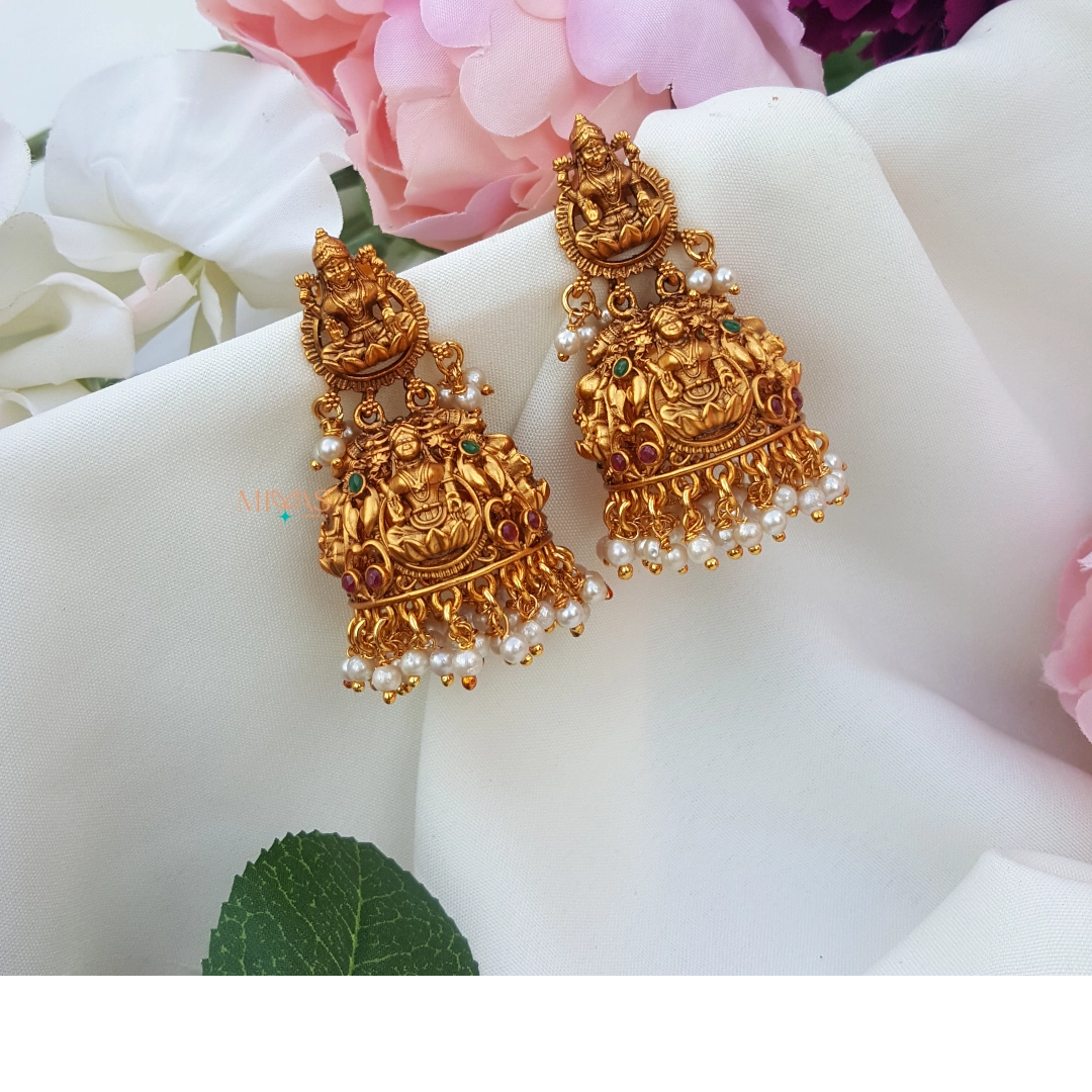 Traditional Inspired Lakshmi Design Jhumka