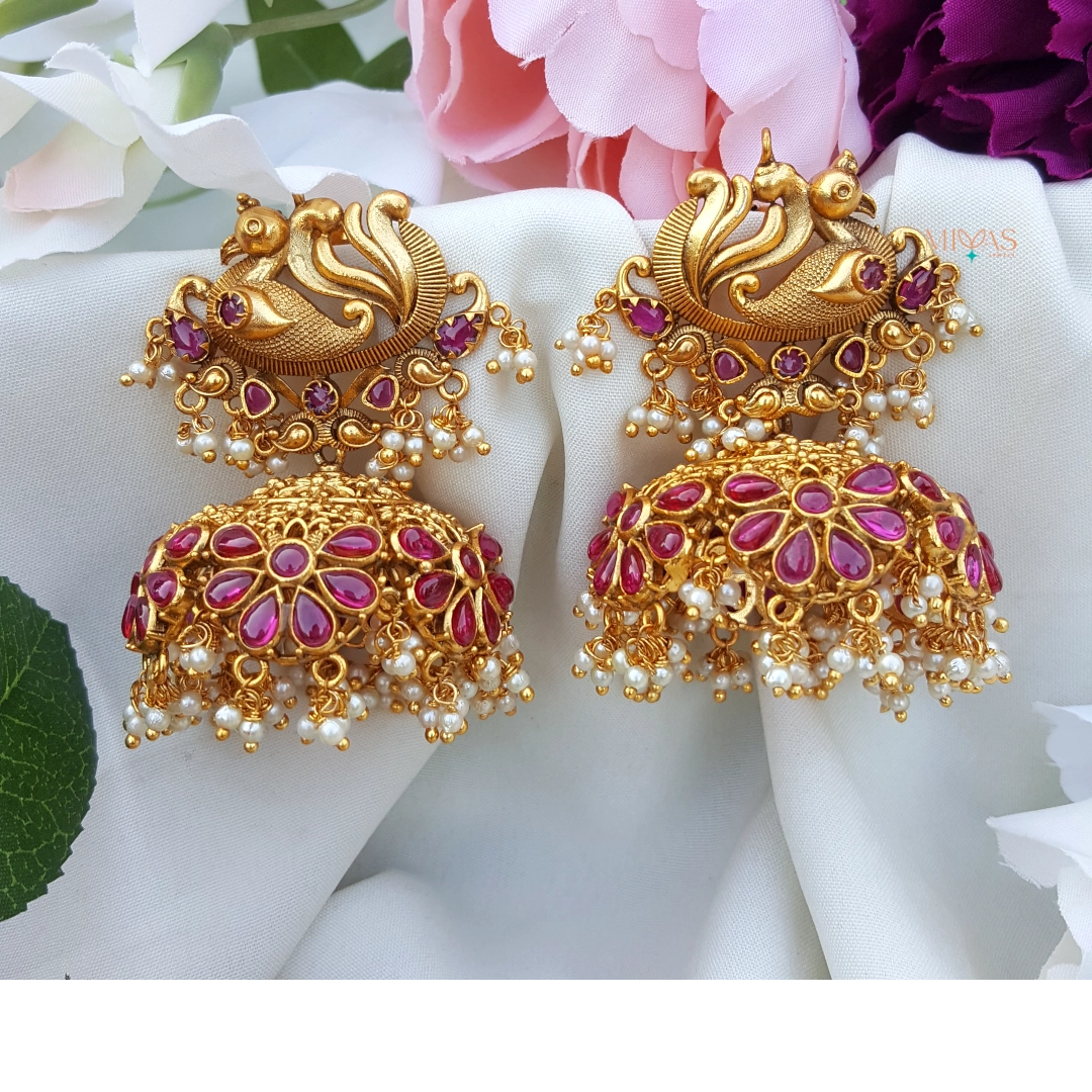 Big Size Peacock Design Light Weight  Jhumka