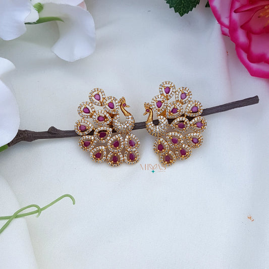 Attractive Peacock Design Earring