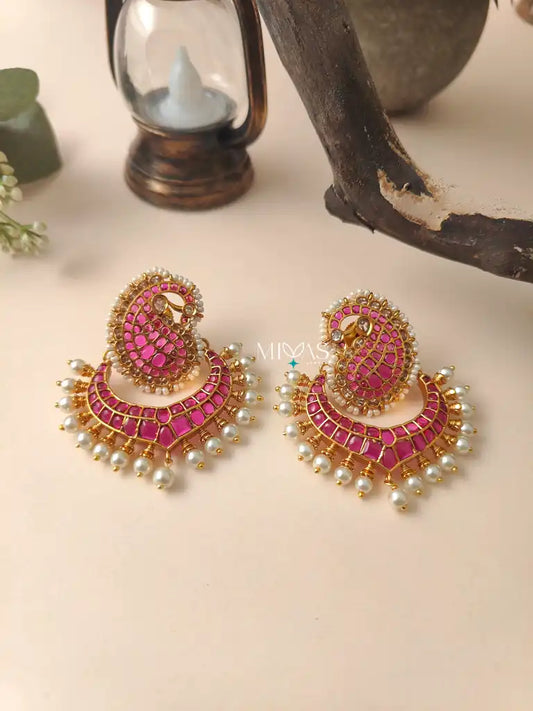 Reya - Kemp Stone Chandbali Earring