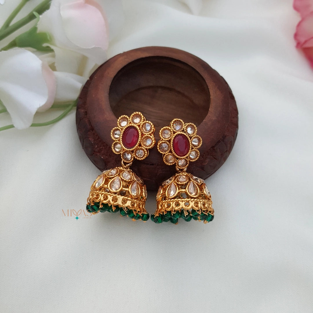 Stunning AD Stone Jhumka