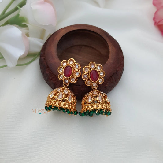 Stunning AD Stone Jhumka