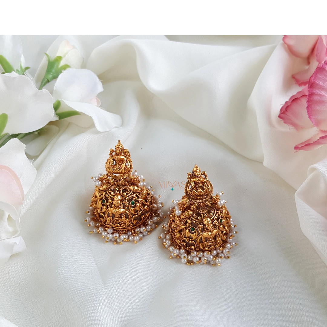 Royal Temple Lakshmi Bridal Jhumka