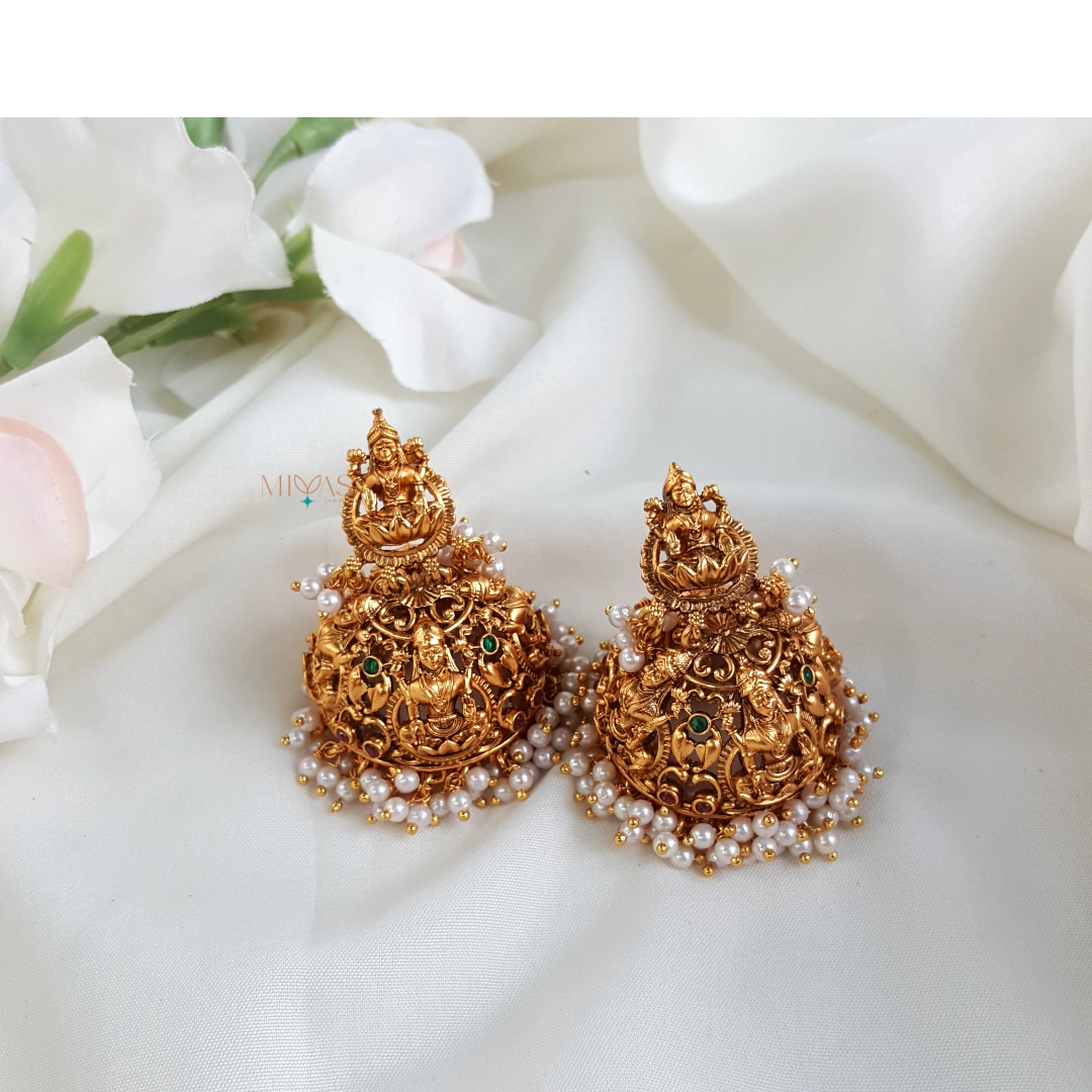 Royal Temple Lakshmi Bridal Jhumka