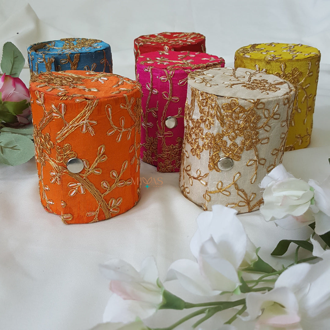 4inch cylinder Zari Bangle Box