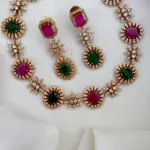 AD Stones Sufi Design Necklace-MJ1118-1