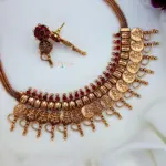 Unique Kemp Stone Lakshmi Necklace-MJ1130-3