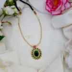 Unique Touch Green Enamel Necklace-MJ1163-3