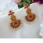 Gorgeous Lakshmi Pearl Earring – Ruby – MJ5009-1