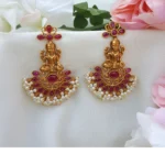 Gorgeous Lakshmi Pearl Earring – Ruby – MJ5009-1