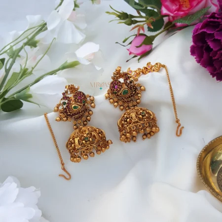 Lovely Peacock Jhumka With Mattal