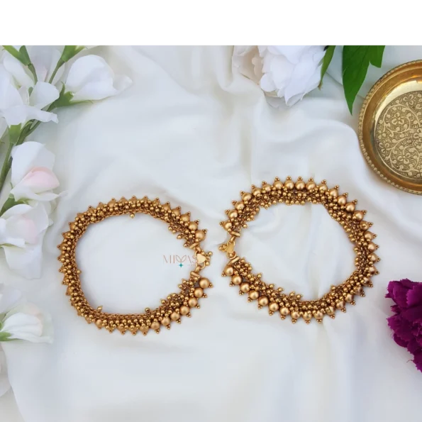Mesmerizing Gold look alike Anklet - Gold Beads