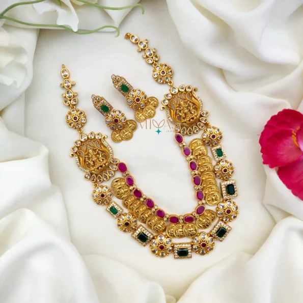 Traditional Double Layered Lakshmi Coin Necklace