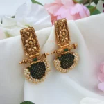 Unique Kemp stone Earring – Green – MJ5010C-3