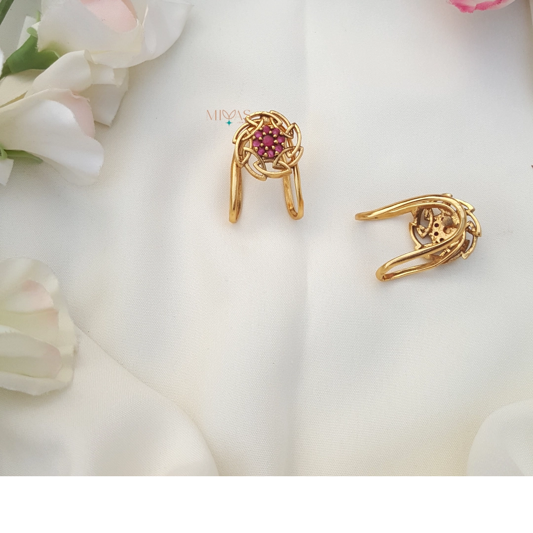 Buy 14 Carat Solid Gold Ruby & Diamond Gemstone Finger Ring Rajasthan India  Online in India - Etsy