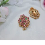 Lovely Floral Kemp Stone Saree Pin – MJ6057-1