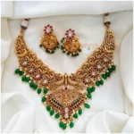 Gold Replica Peacock Design Necklace
