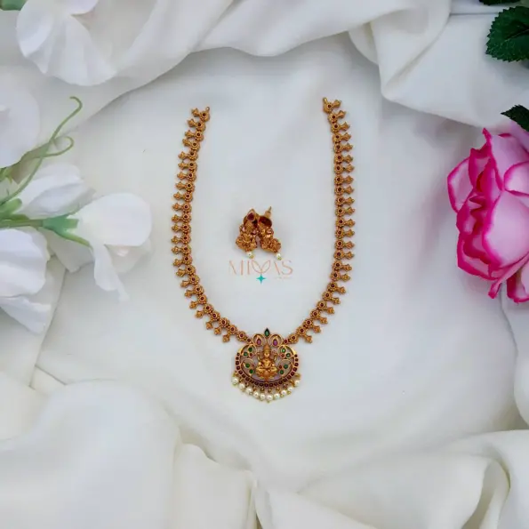 Stunning Beauty Lakshmi Motif Necklace