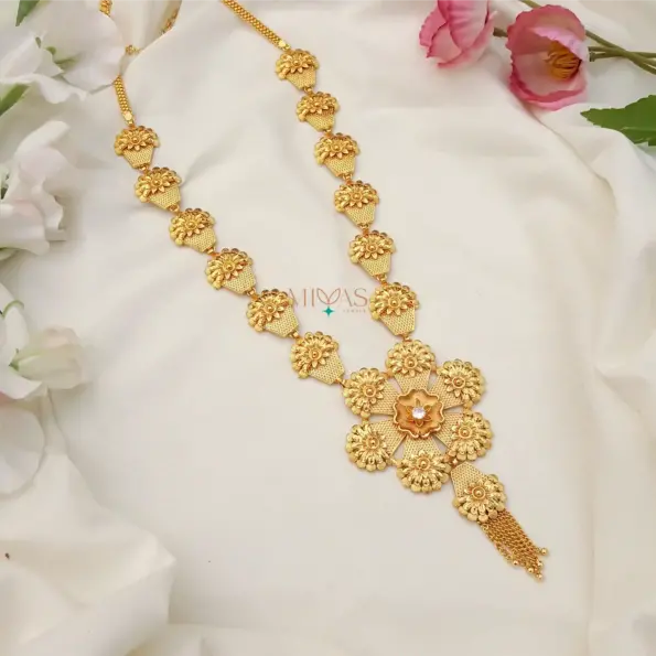 Unique Design Floral Gold Finish Haram