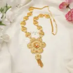 Unique Design Floral Gold Finish Haram-MJ1326-2