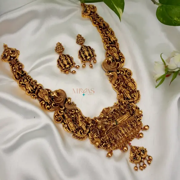 Trendy and Minutely Crafted Sri Vishnu 3D Nakshi Haram