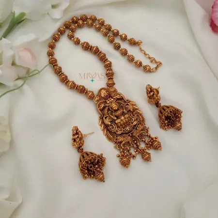 Traditional Lakshmi Pendant Beaded Haram