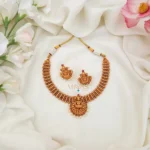 Beautiful Lakshmi Design Short Necklace-MJ1362-2